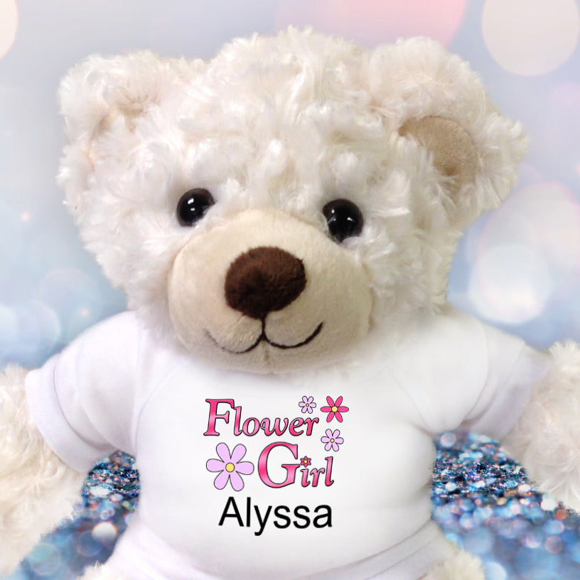 Personalized Wedding Teddy Bears for Ring Bearers and Flower Girls