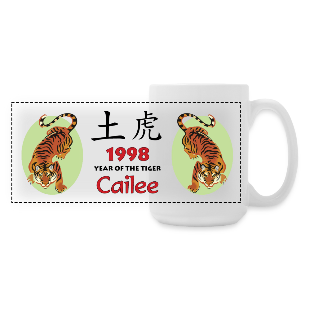 Custom Order - 15 oz Earth Tiger Mug for Cailee - white