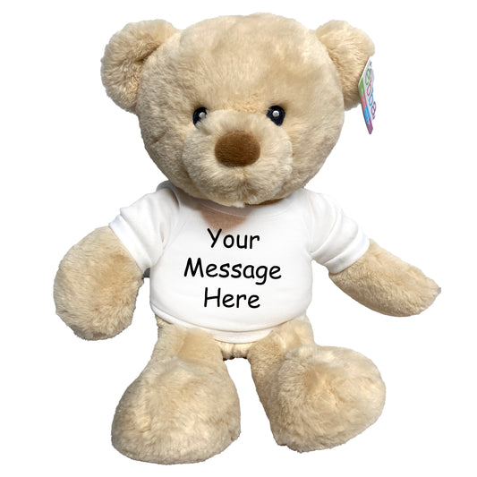 Personalized Teddy Bear - 14" Beige Kori Bear