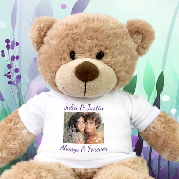 Personalized teddy bears and stuffed animals featuring your photo, text, or logo