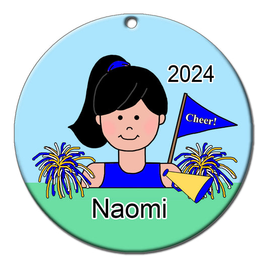 Cheerleading Kid Personalized Christmas Ornament