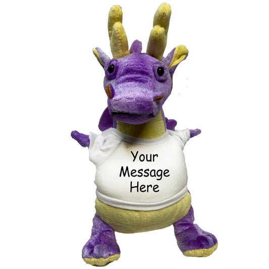 Personalized Small 11" Plush Purple Dragon