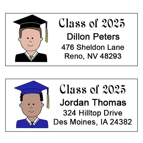 Graduation Address Labels - Boy or Man