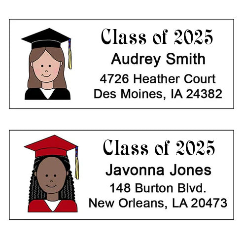 Graduation Address Labels - Girl or Woman