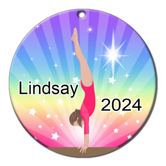 Gymnastics Dreams Christmas Ornament - Beam Design