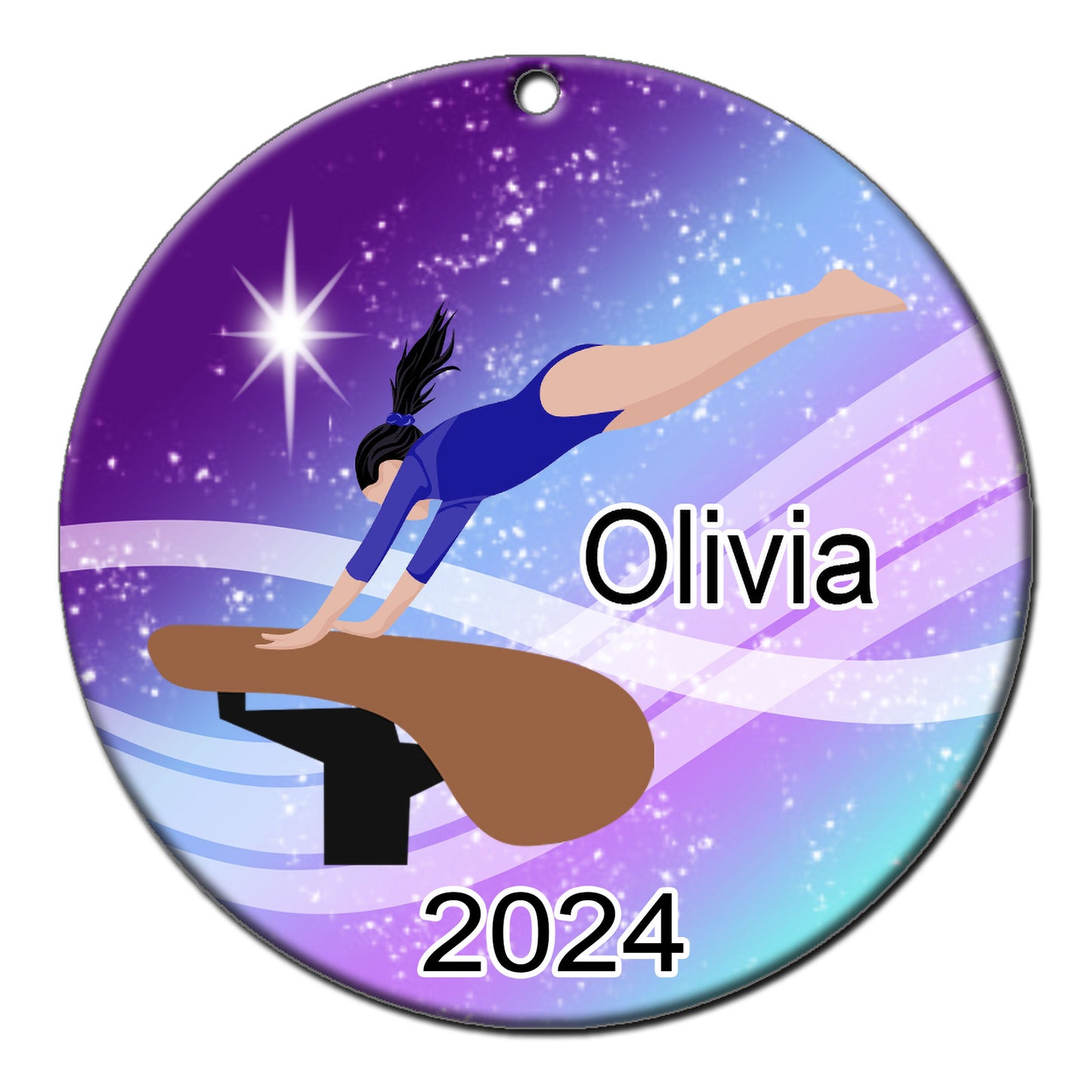 Gymnastics Dreams Christmas Ornament - Vault Design