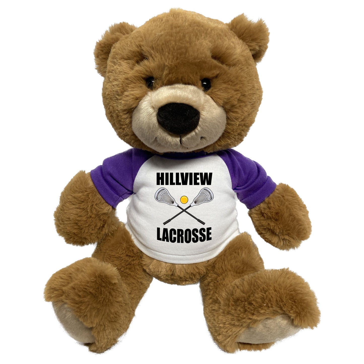 Personalized Lacrosse Teddy Bear - 14 Inch Ginger Bear