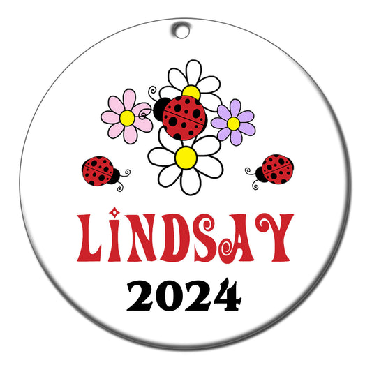 Ladybug Personalized Christmas Ornament