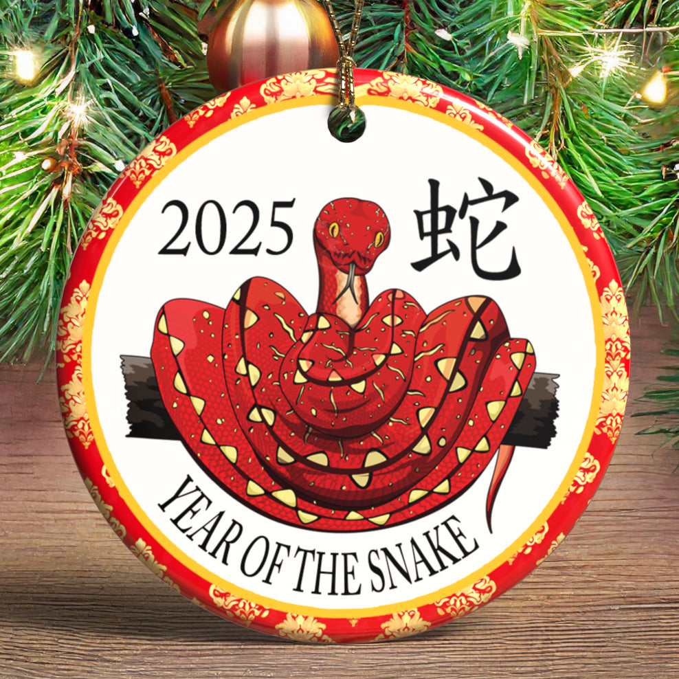 Chinese Year of the Snake Zodiac Ornament 2025 Chinese New Year