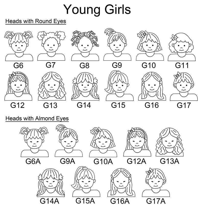 Options for young cartoon girls