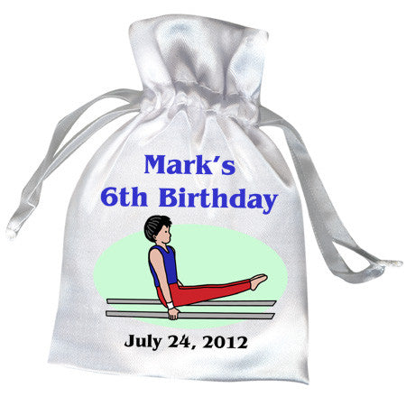 Gymnastics Boy Birthday Party Favor Bag - Bars