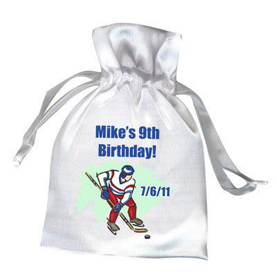 Hockey Player Birthday Party Favor Bag