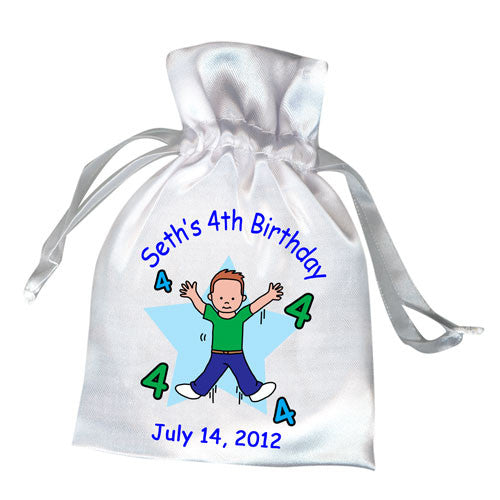 Number Birthday Favor Bag - Boy