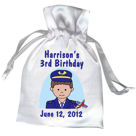 Airplane Pilot Party Favor Bag