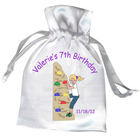 Rock Climbing Birthday Party Favor Bag -Girl