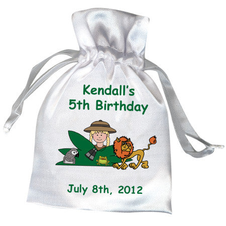 Jungle or Safari Party Favor Bag - Girl