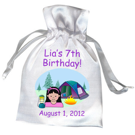 Camping Kid Party Favor Bag - Girl