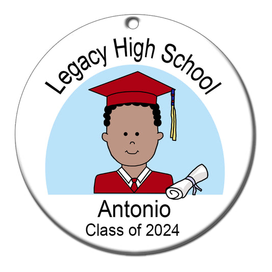 Graduation Personalized Christmas Ornament - Boy or Man