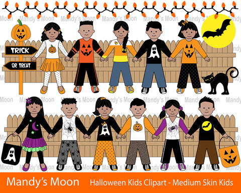 kids halloween costume clipart