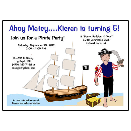 Pirate Birthday Party Invitation