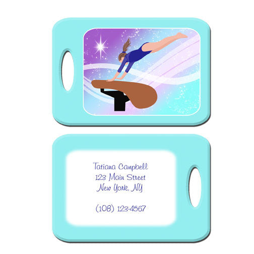 Gymnastics Dreams Bag Tag - Vault Design