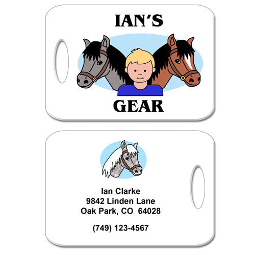 Horse Kid Bag Tag - Boy