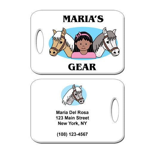 Horse Kid Bag Tag - Girl