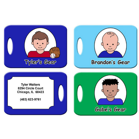 Cartoon Kids Backpack or Luggage Tag - Boy