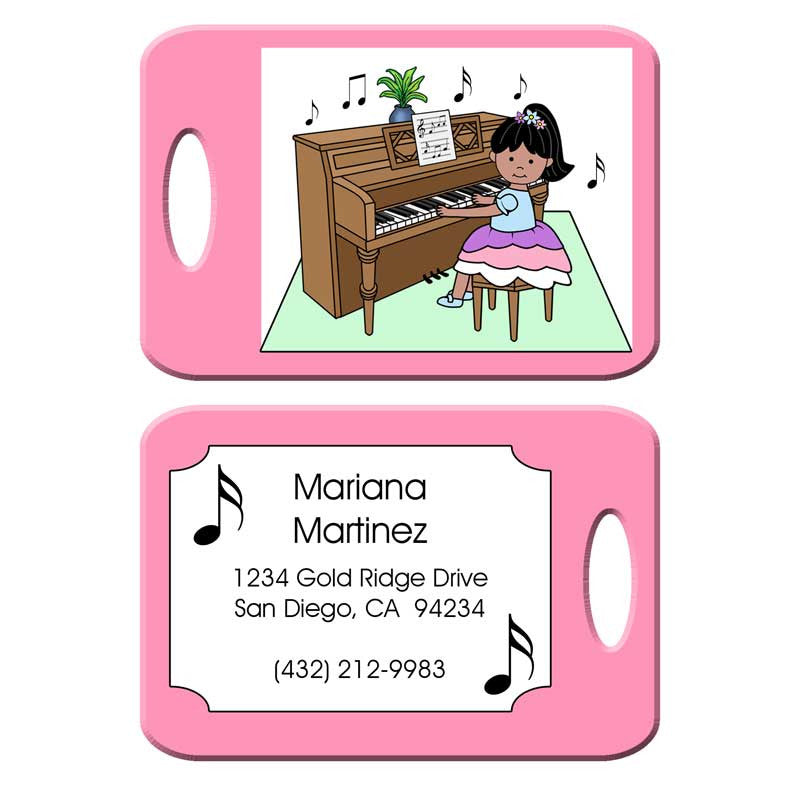 Piano Recital Girl Bag Tag