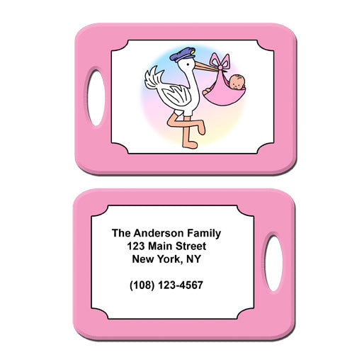 Pastel Stork Bag Tag