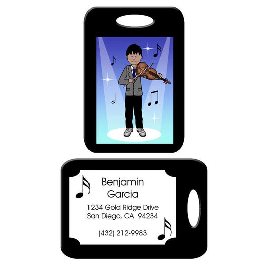 Violin Recital Boy Bag Tag