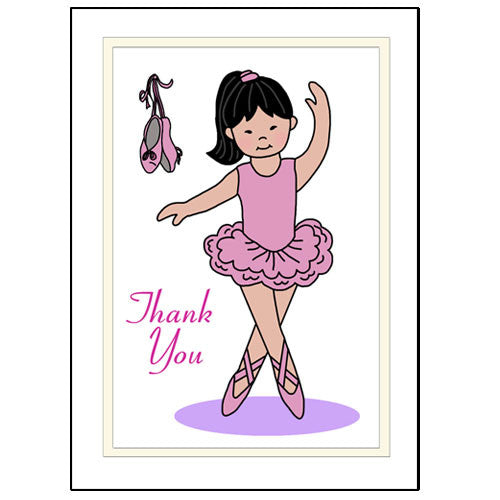 Ballerina Thank You Note Cards