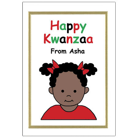 Kids Kwanzaa Cards - Girl