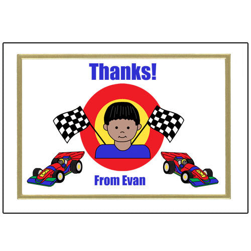 Race Car Thank You Note Cards