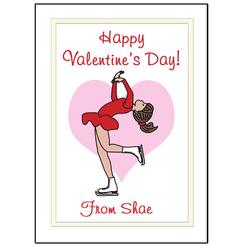 Ice Skating Valentine Cards - Layback Skater