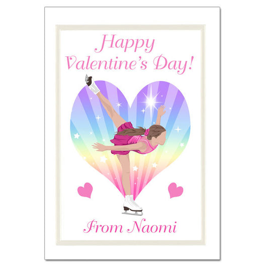 Ice Skating Dreams Valentine's Cards