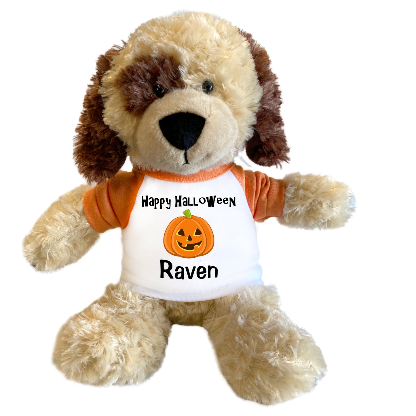 Halloween Spotty Dog - Personalized 12" Plush