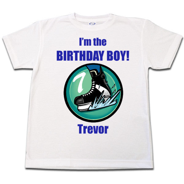 Hockey Skate Birthday Shirt