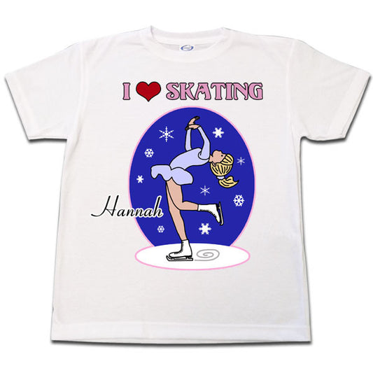 Ice Skating T Shirt - Layback Skater