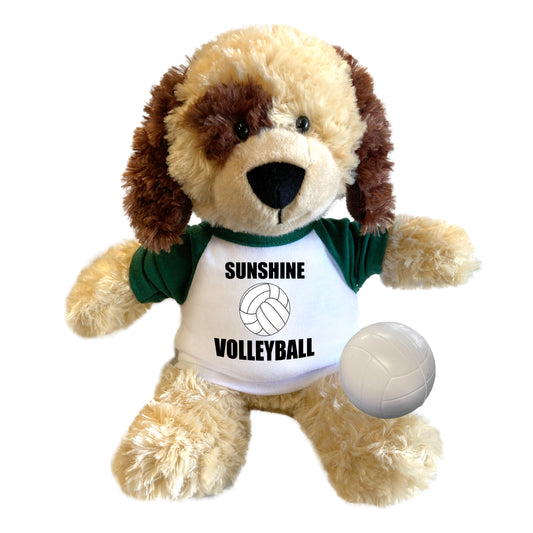 Personalized Plush Volleyball Dog - 12" Tubbie Wubbie Spotty Dog